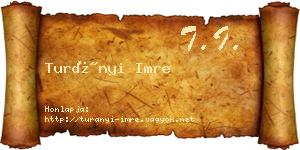 Turányi Imre névjegykártya